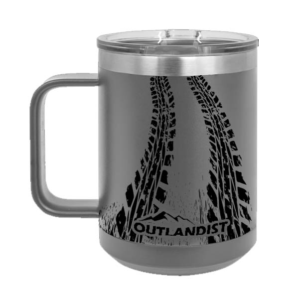 Stainless Coffee Mug Gray Offroading